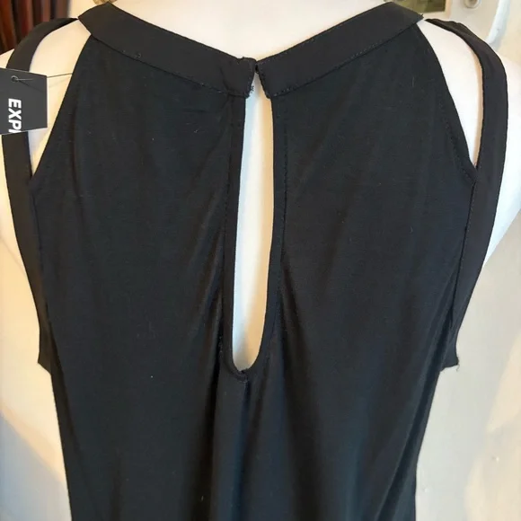 EXPRESS Black NEW Tank Swing A Line Top! Beautiful Cut Out style. 
Large - Picture 5 of 11
